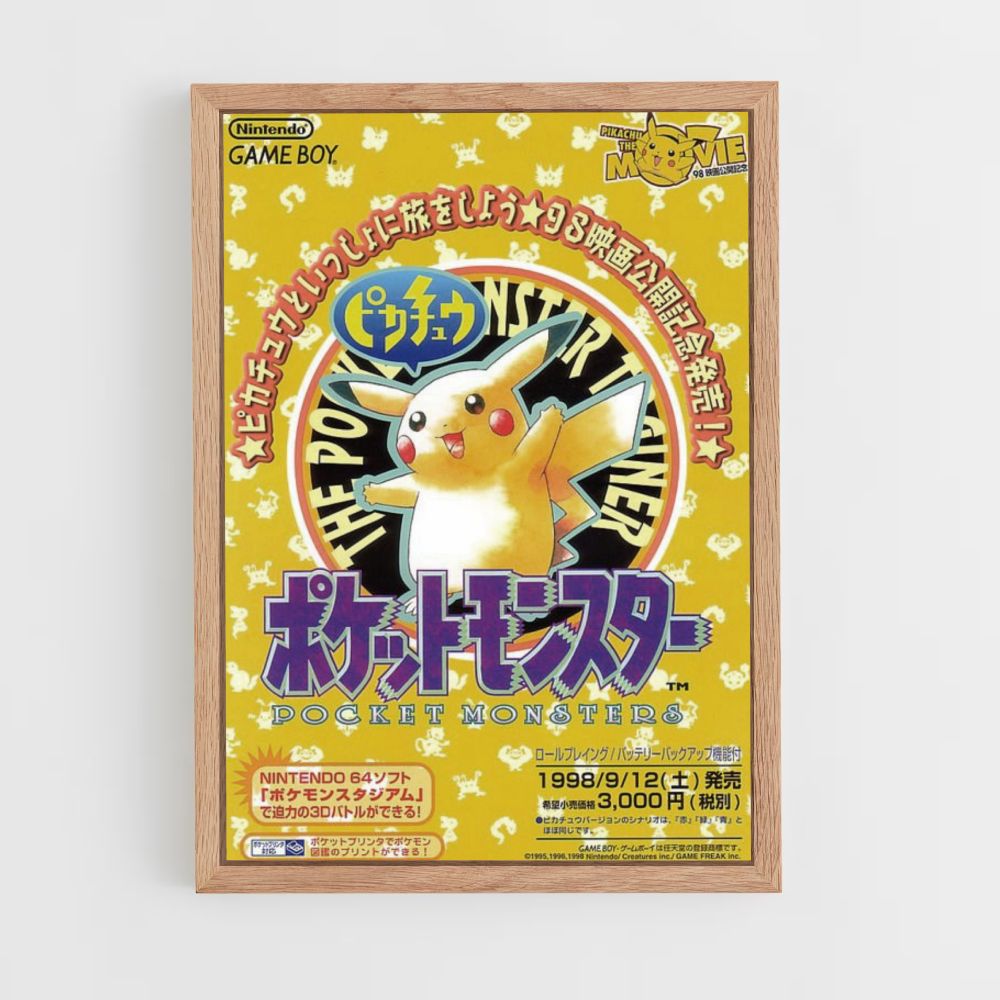 Poster Pikachu Giappone