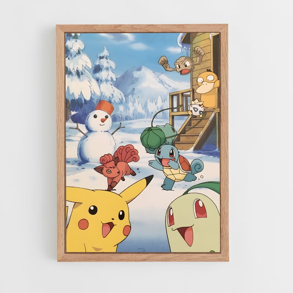 pokemon-13 cadre Bois clair