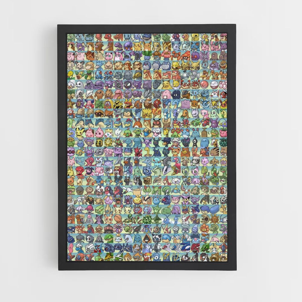 Elenco dei Pokemon sul poster