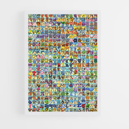 pokemon-7 cadre Blanc
