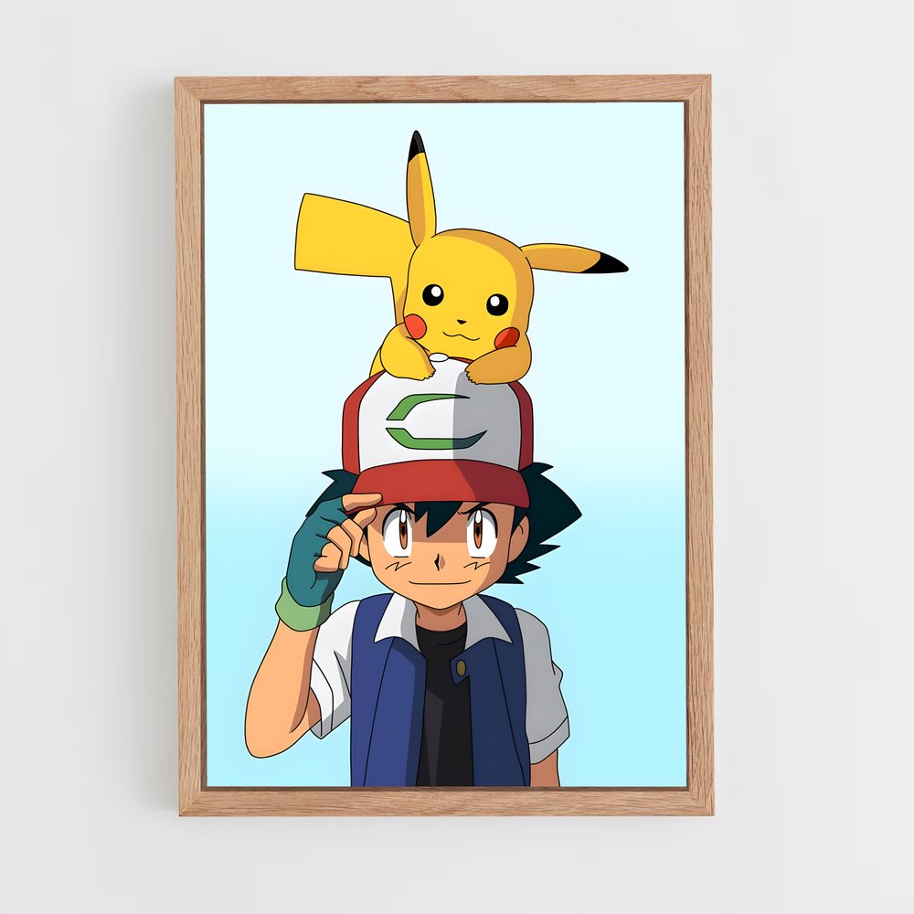 pokemon-8 cadre Bois clair