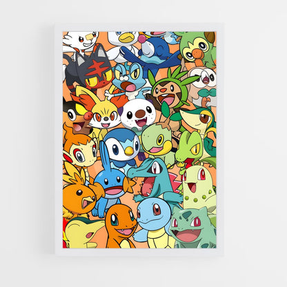 pokemon-9 cadre Blanc