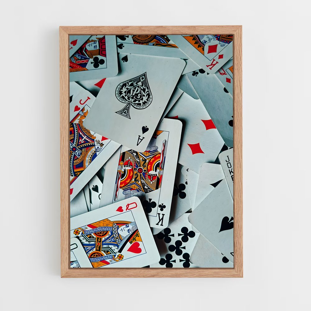 poker-1 cadre Bois clair