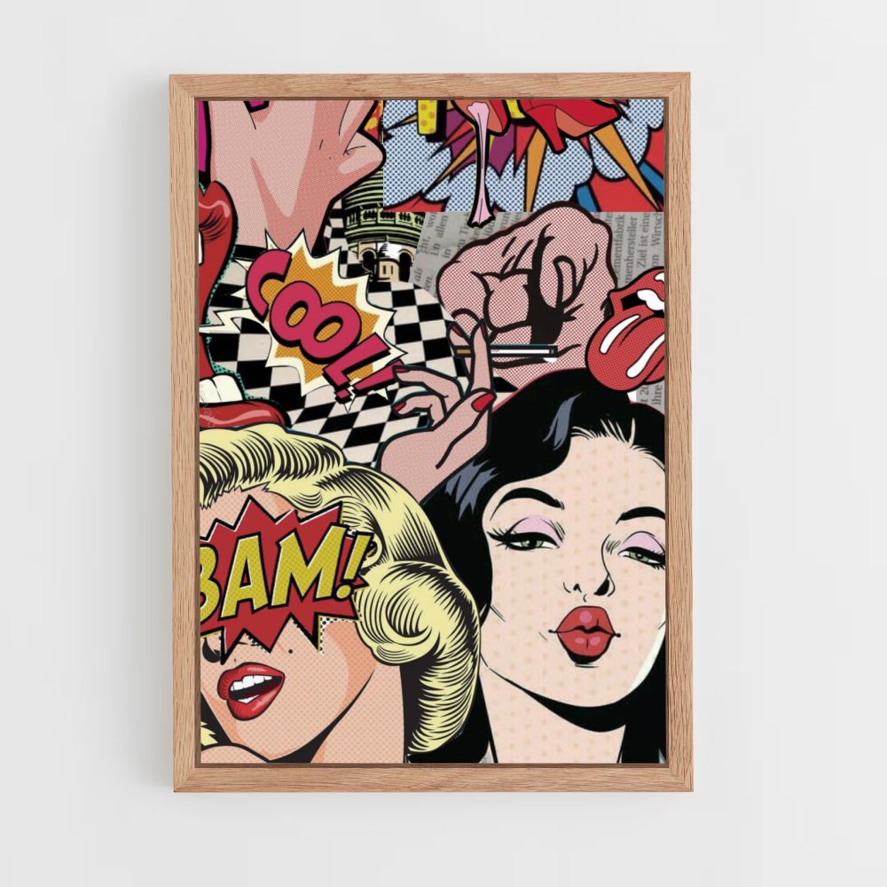 Poster pin-up pop art