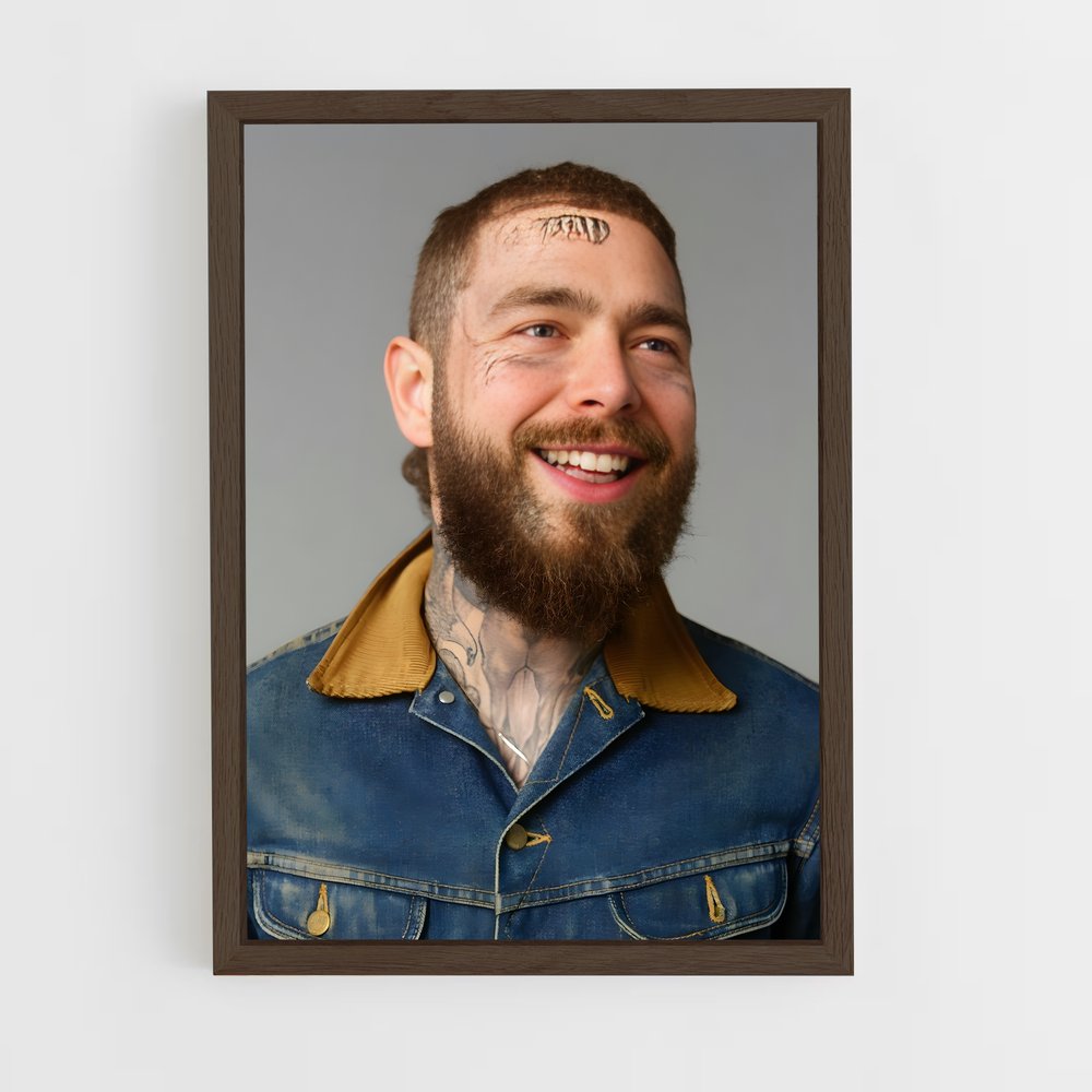 post-malone-11 cadre Bois foncé