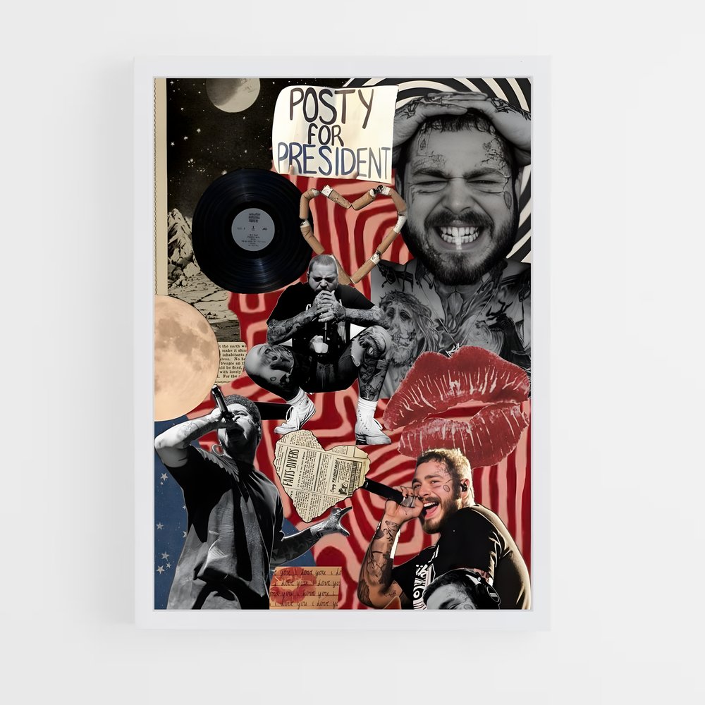post-malone-18 cadre Blanc