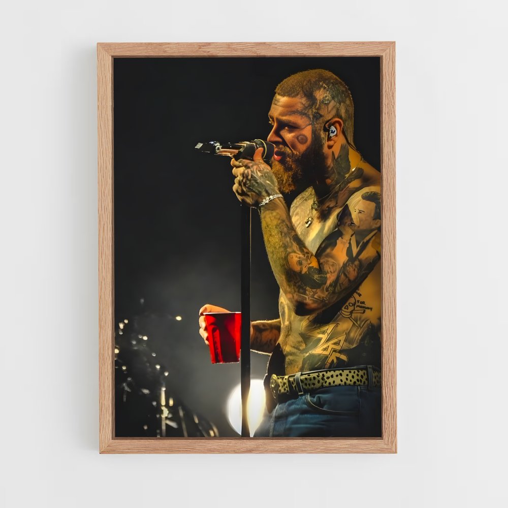 post-malone-23 cadre Bois clair