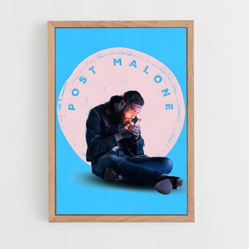 post-malone-5 cadre Bois clair