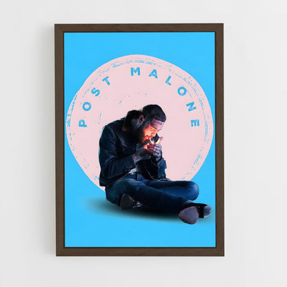 post-malone-5 cadre Bois foncé