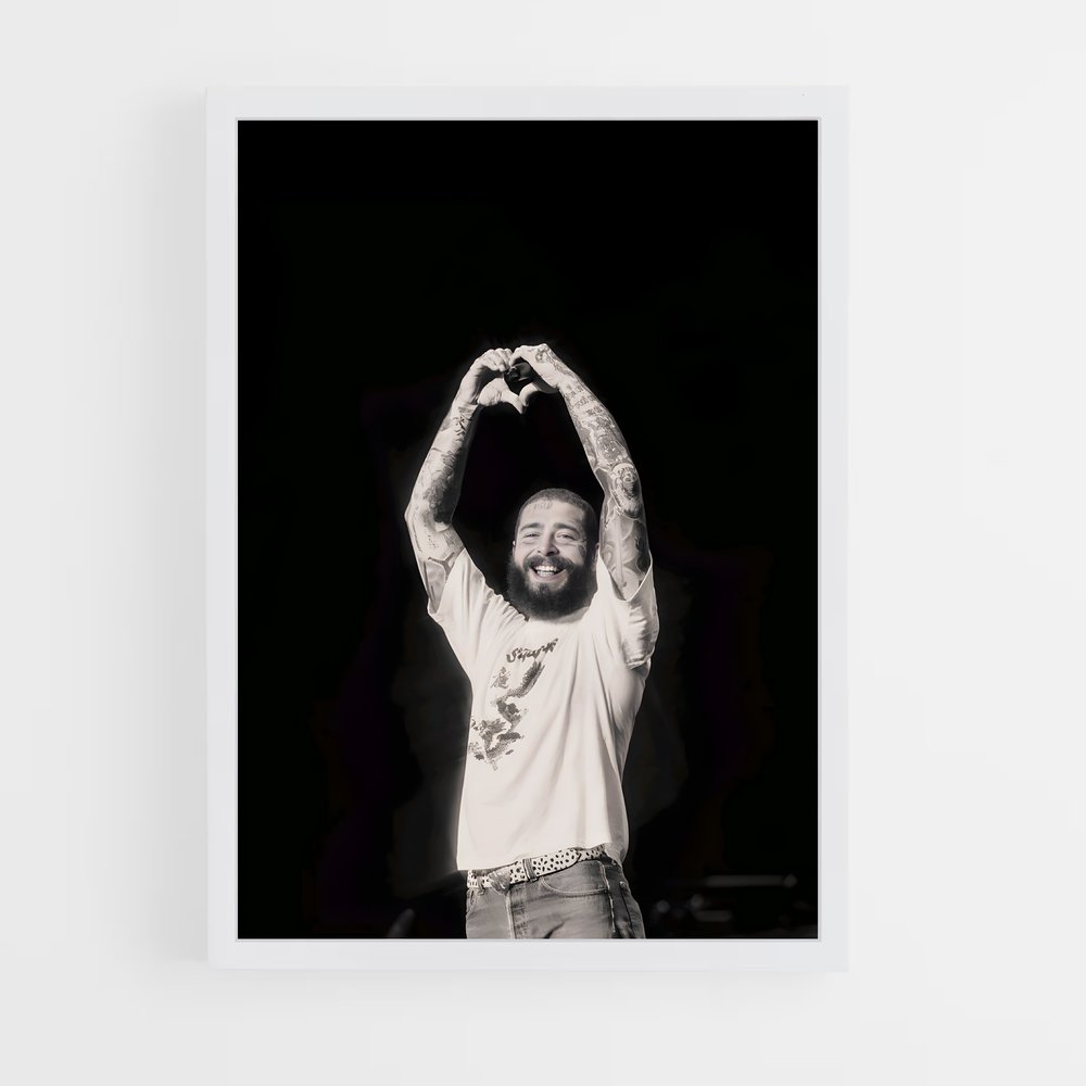 post-malone-6 cadre Blanc