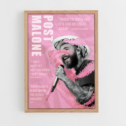 post-malone-7 cadre Bois clair