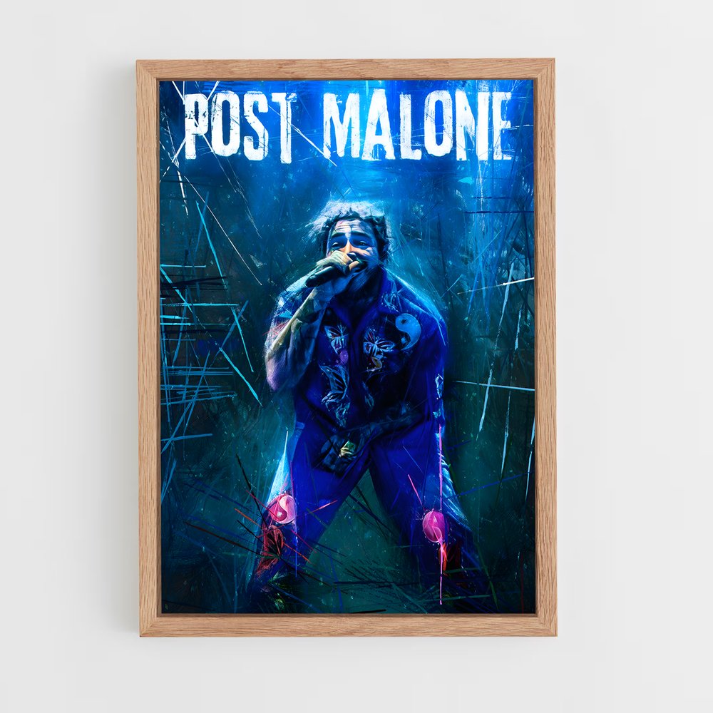 post-malone-8 cadre Bois clair