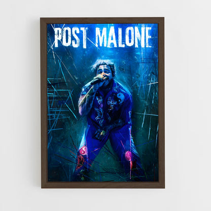 post-malone-8 cadre Bois foncé