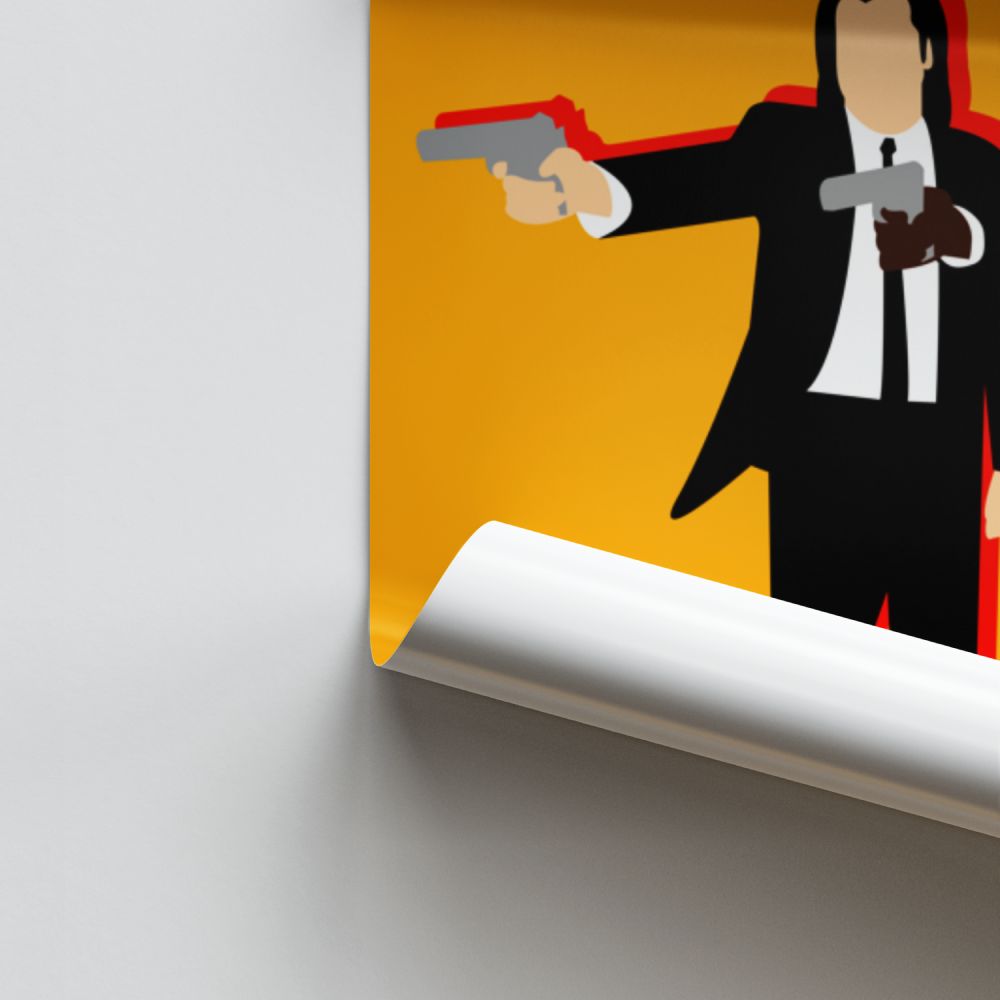 Disegno del manifesto di Pulp Fiction