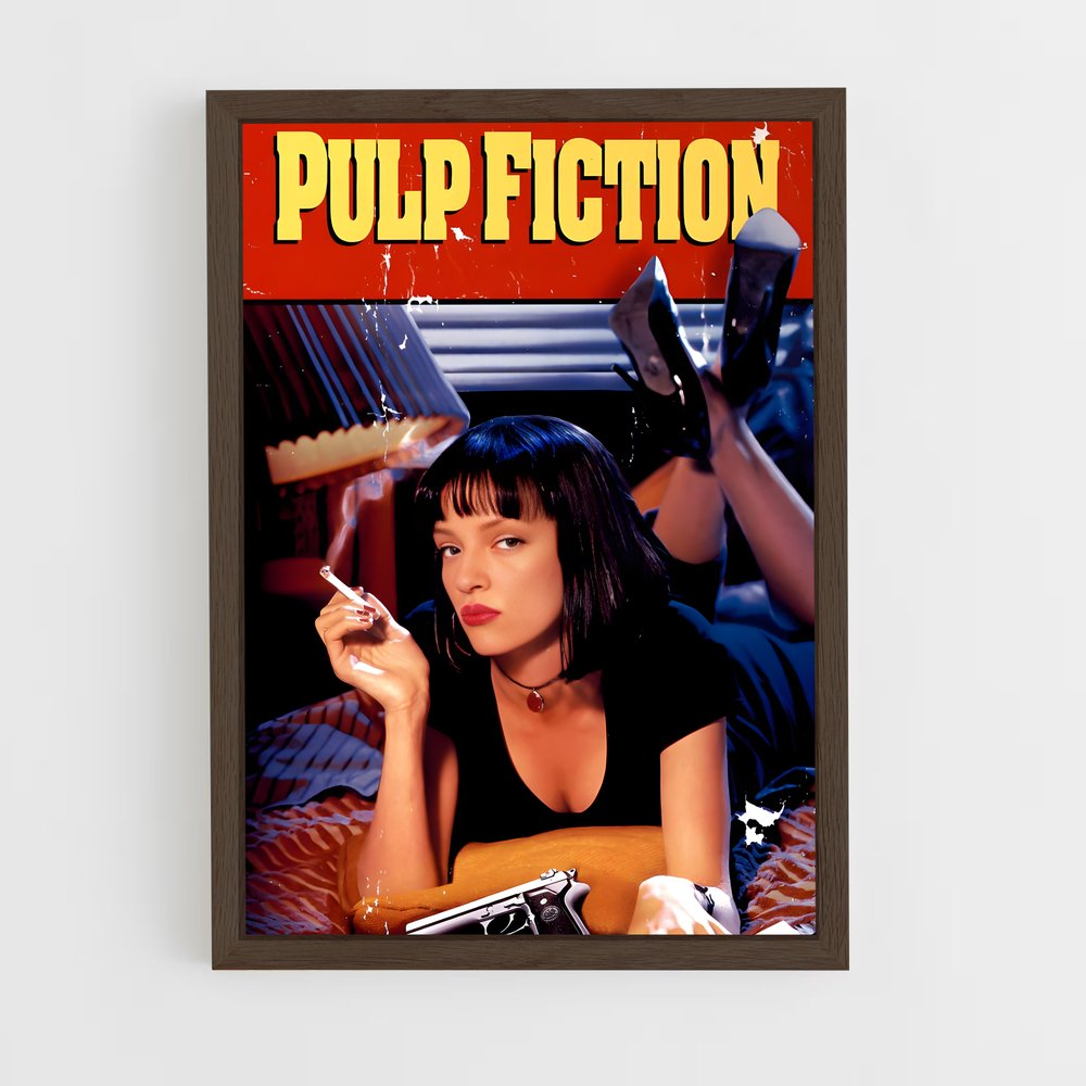 pulp-fiction-2 cadre Bois foncé