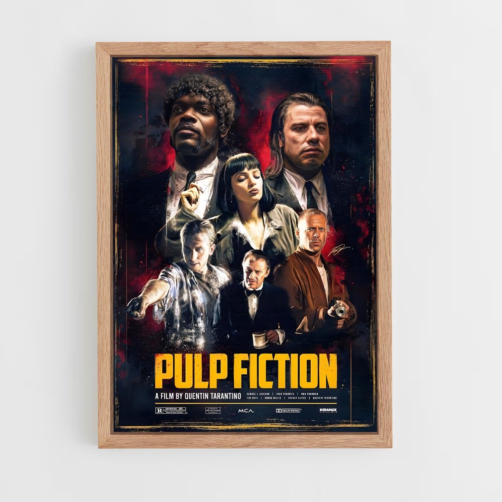 pulp-fiction-4 cadre Bois clair