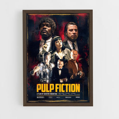 pulp-fiction-4 cadre Bois foncé