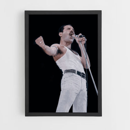 Poster Freddy Mercury canta