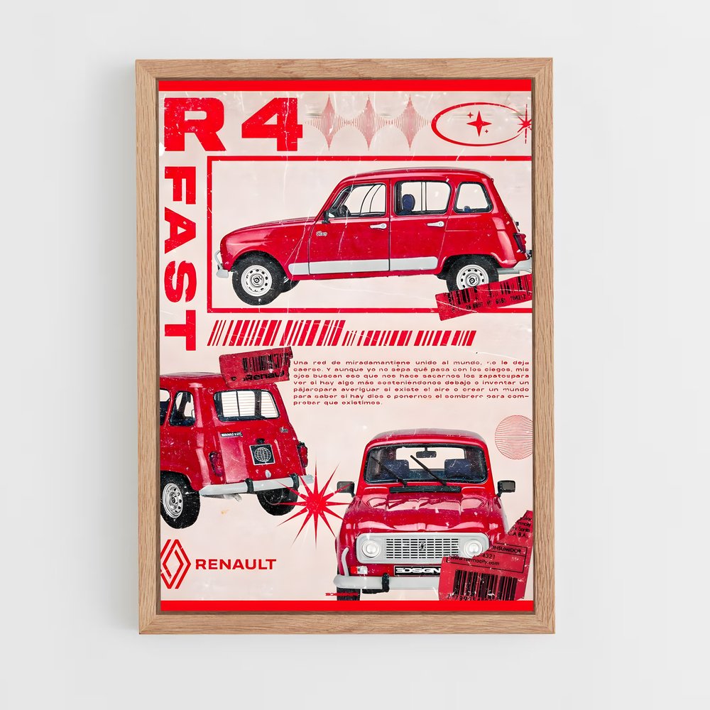 renault-2 cadre Bois clair