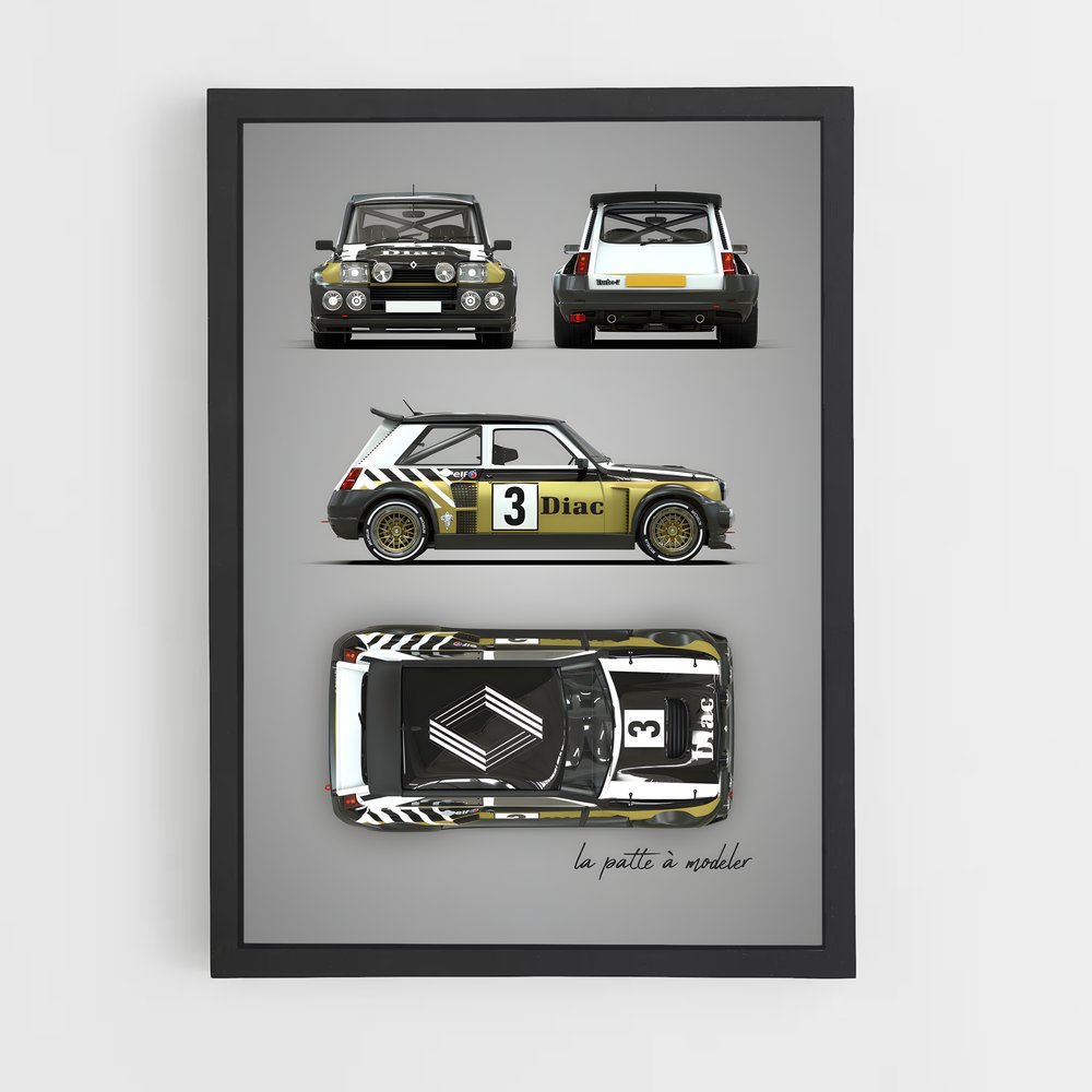 renault-7 cadre Noir