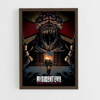 resident-evil-11 cadre Bois foncé