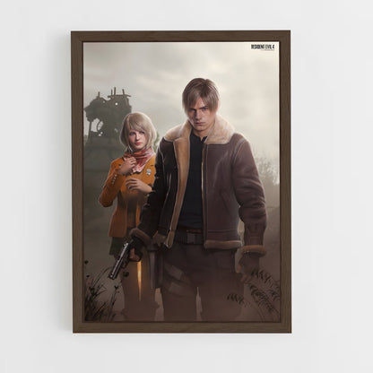 resident-evil-13 cadre Bois foncé