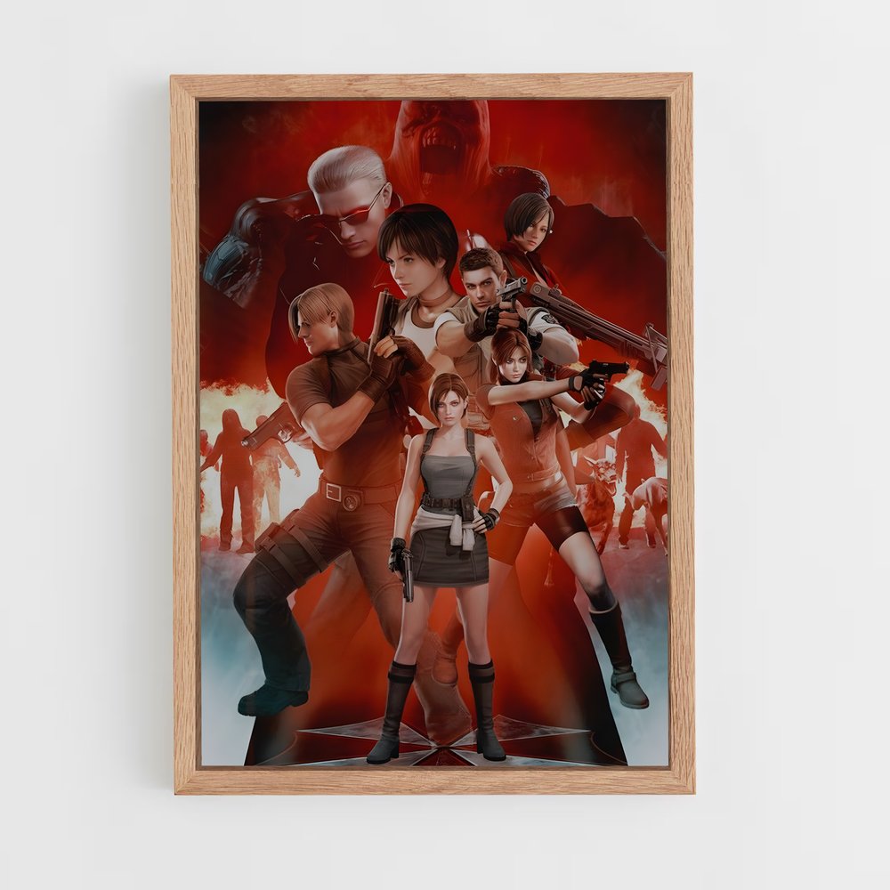 resident-evil-16 cadre Bois clair