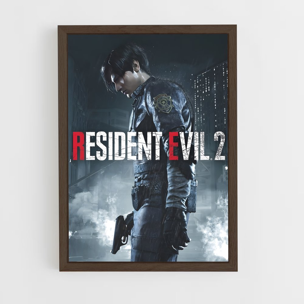 resident-evil-9 cadre Bois foncé