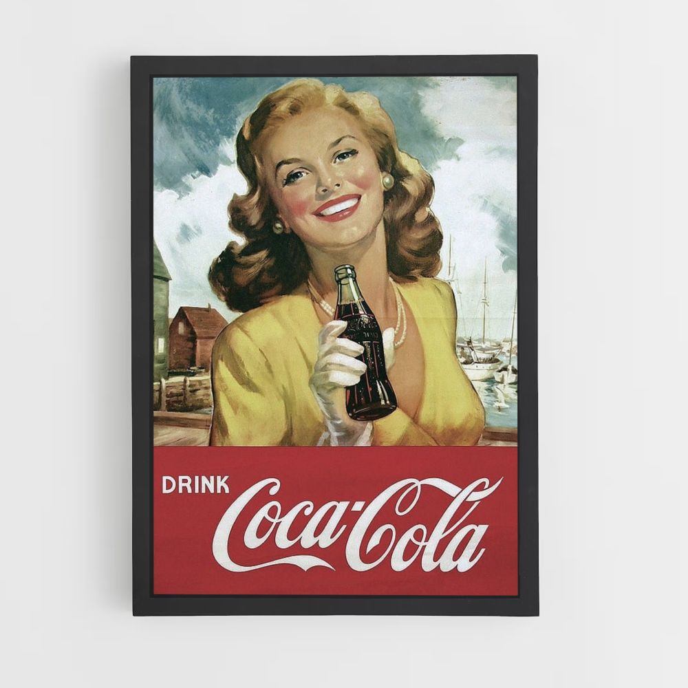 Manifesto d'epoca della Coca Cola