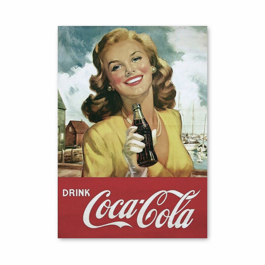 Manifesto d'epoca della Coca Cola