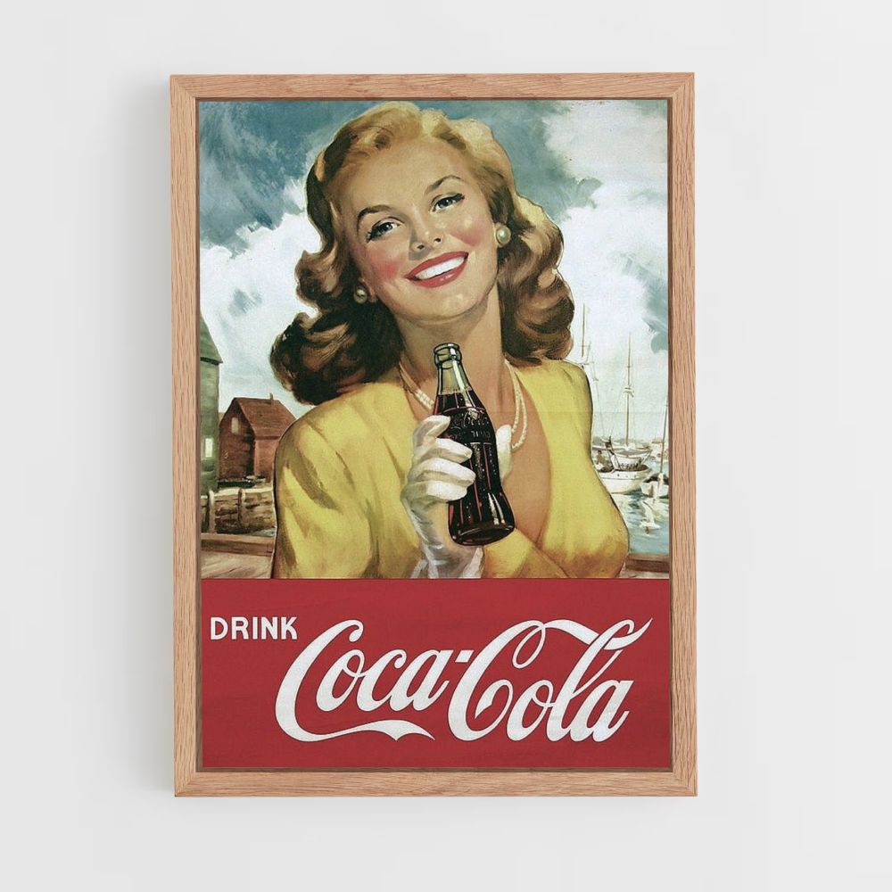 Manifesto d'epoca della Coca Cola