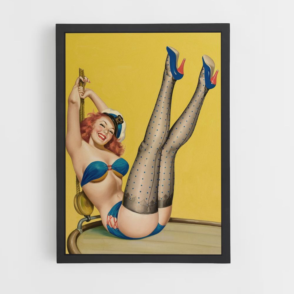 Poster vintage di pin-up