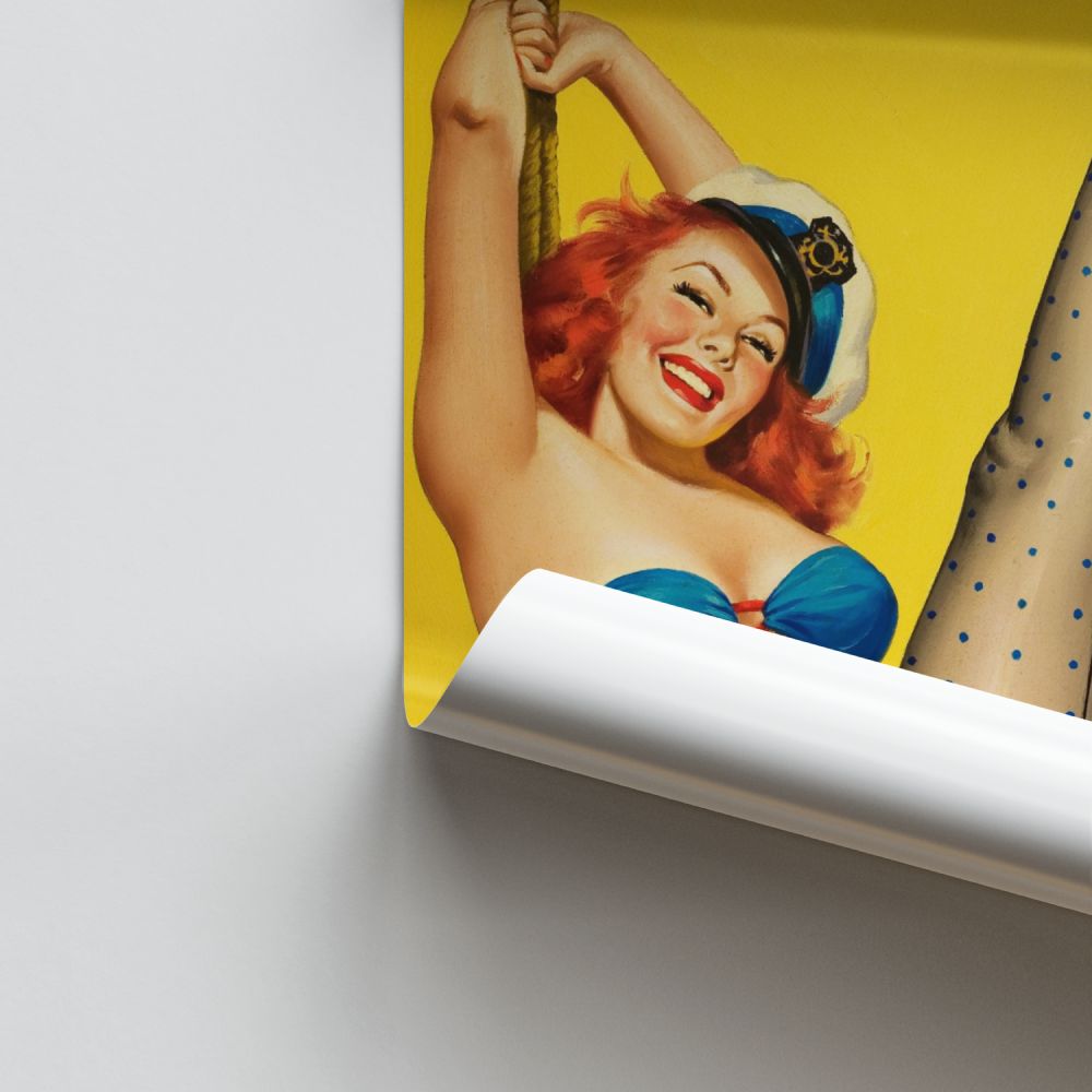 Poster vintage di pin-up