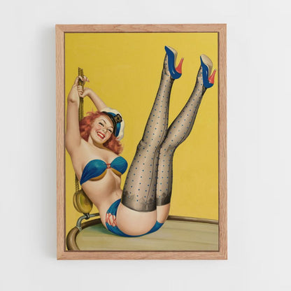 Poster vintage di pin-up