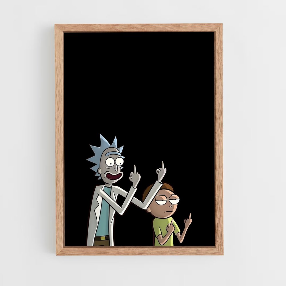 rick-and-morty-11 cadre Bois clair