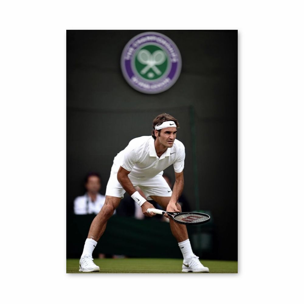 Poster Rodger Federer Bianco