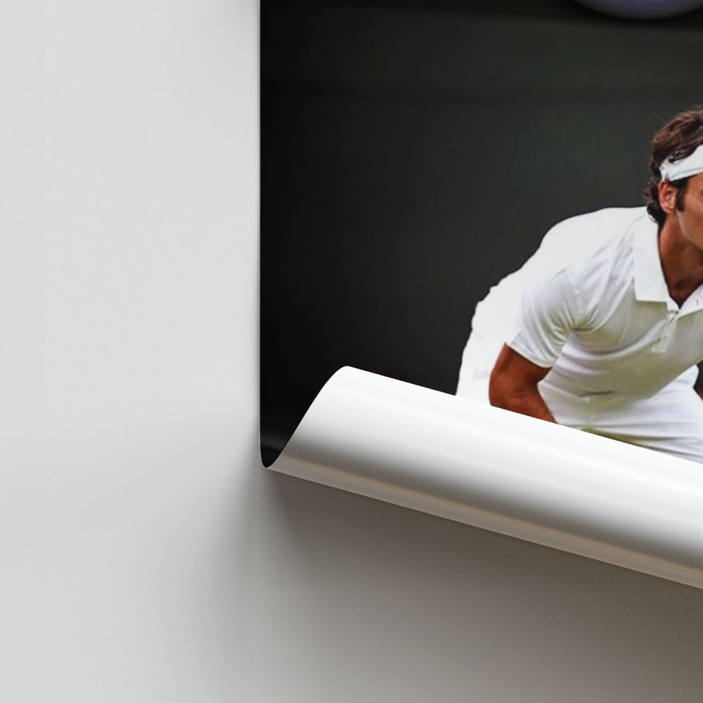 Poster Rodger Federer Bianco