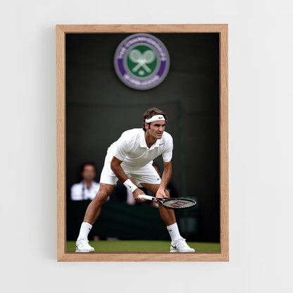 Poster Rodger Federer Bianco