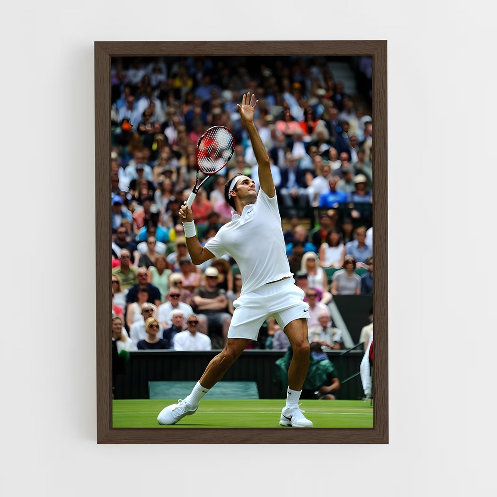 rodger-federer-5 cadre Bois foncé