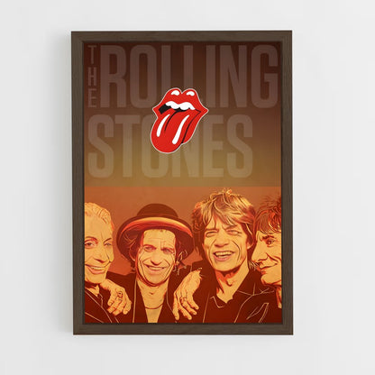rolling-stones-9 cadre Bois foncé