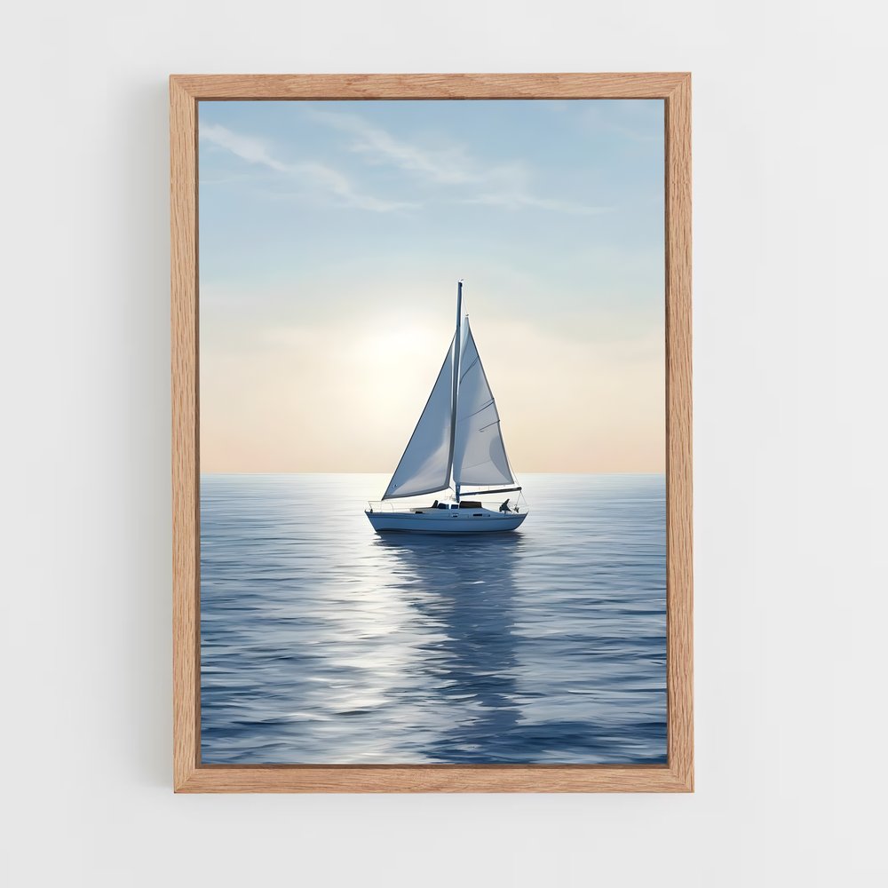 sailboat-10 cadre Bois clair