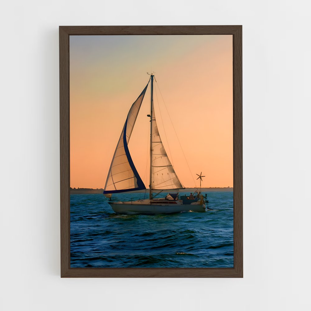 sailboat-4 cadre Bois foncé