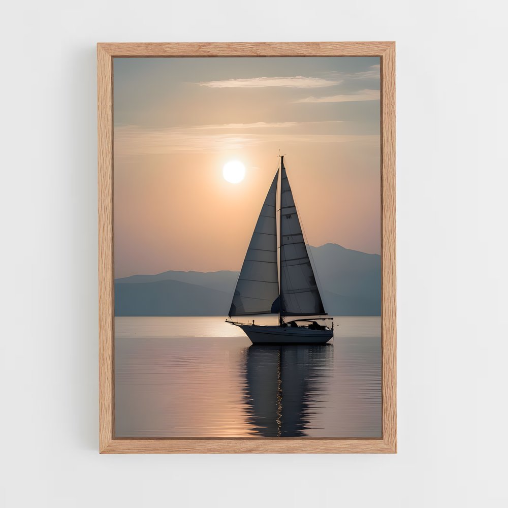 sailboat-5 cadre Bois clair