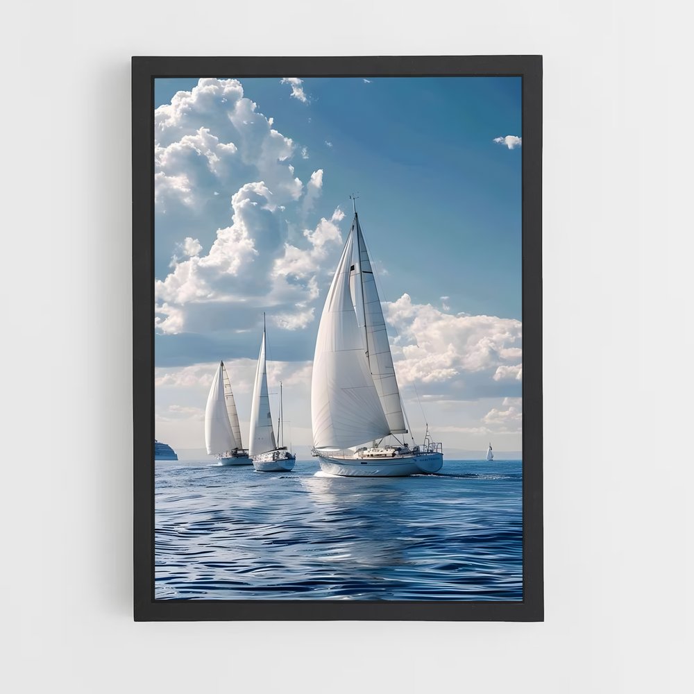 sailboat-8 cadre Noir