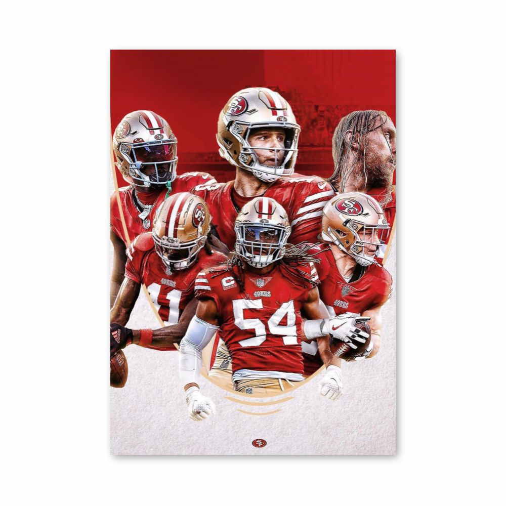 Poster San Francisco 49ers Rosso