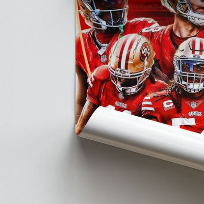 Poster San Francisco 49ers Rosso