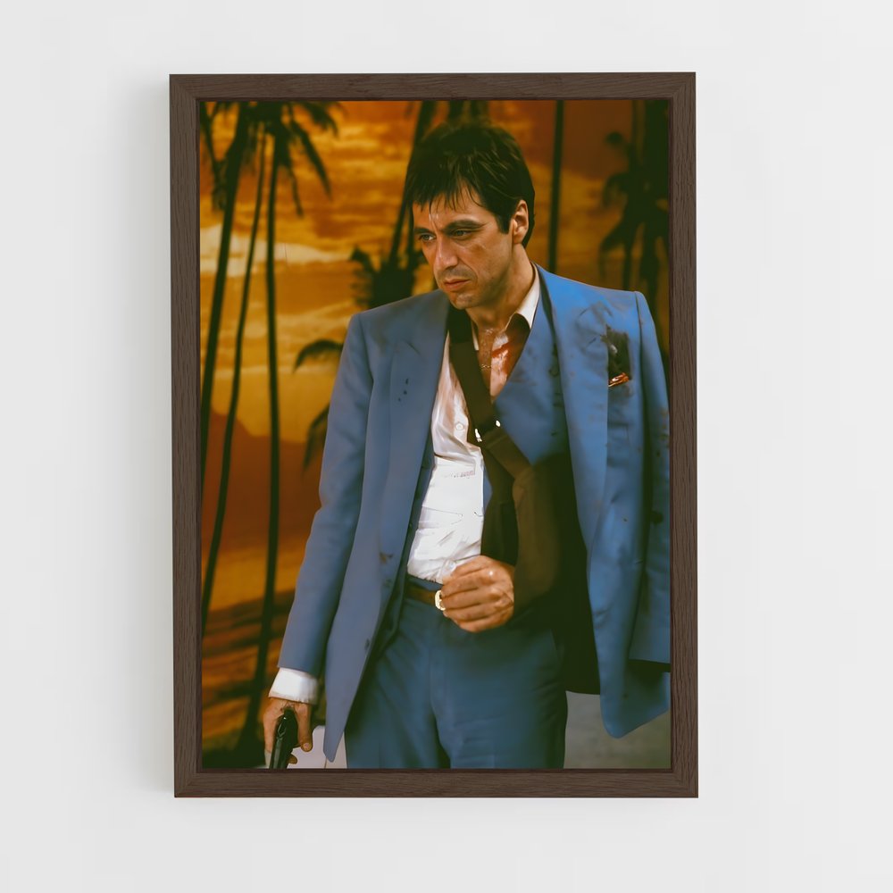 scarface-1 cadre Bois foncé