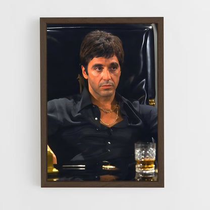 scarface-10 cadre Bois foncé