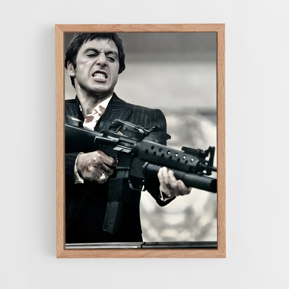 scarface-12 cadre Bois clair