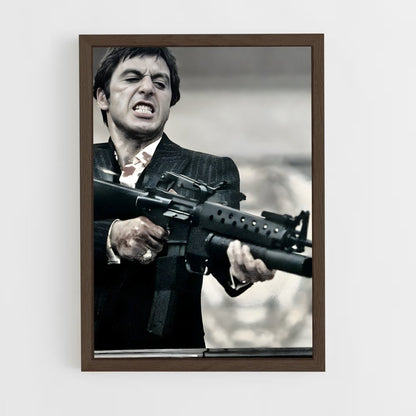 scarface-12 cadre Bois foncé